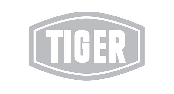 Tiger written in a grey oval